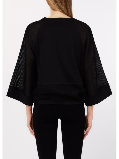 Felpa Liu Jo con inserti in mesh Donna - Nero
