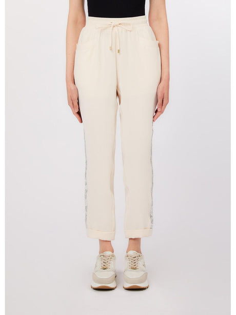 Pantalone Liu Jo con strass Donna - Avorio