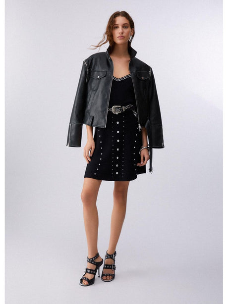 Gonna Liu Jo in maglia con borchie Donna - Nero