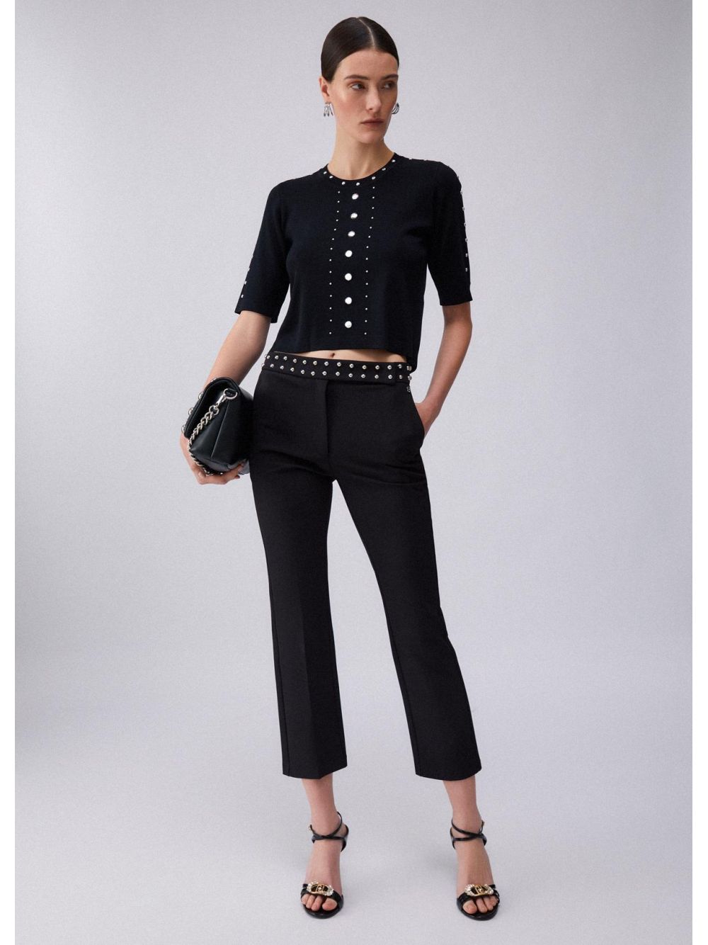 Maglia Liu Jo con borchie Donna - Nero