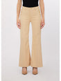 Pantalone Liu Jo flare con bottoni logati Donna - Beige
