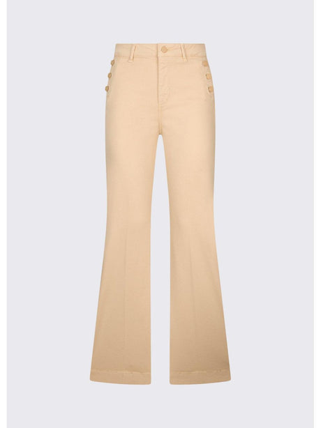 Pantalone Liu Jo flare con bottoni logati Donna - Beige