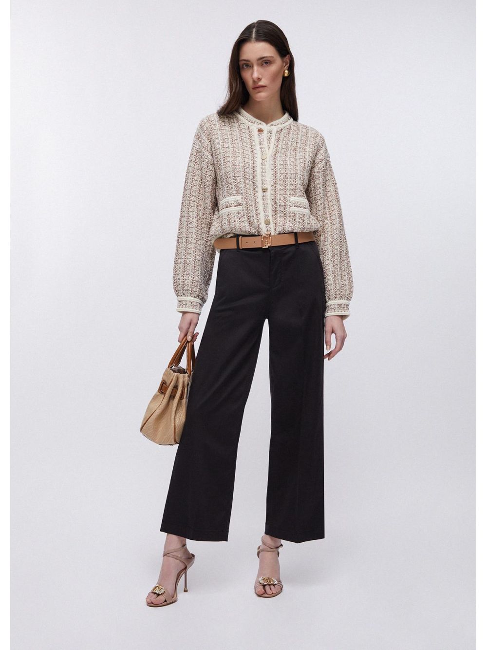 Pantalone Liu Jo flare a vita alta Donna - Nero