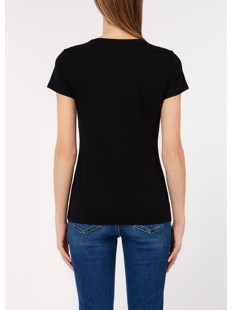 T-shirt Liu Jo con stampa e strass Donna - Nero
