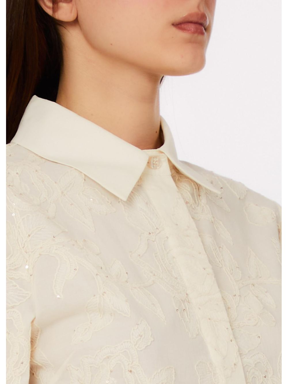 Blusa Liu Jo con ricami e paillettes Donna - Avorio