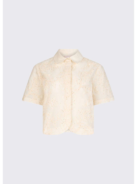 Blusa Liu Jo con ricami e paillettes Donna - Avorio