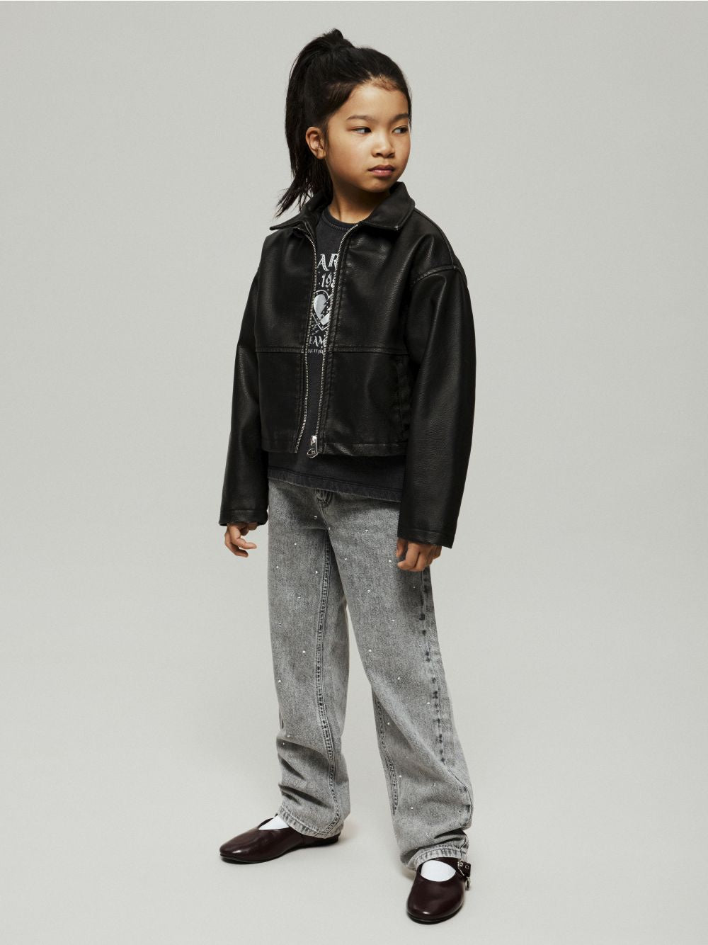 Jeans Name It ROSE ST RHINE 3366-BE NOOS Bambina - Grigio