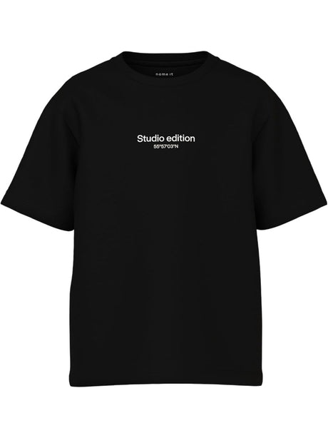 T-shirt Name It BRODY SS NREG NOOS Bambino - Nero