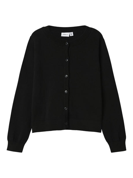 Pullover Name It VALANE LS KNIT CARD NOOS Bambina - Nero