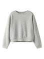 Felpa Name It MILLE SHORT NREG LS SWE O-NECK NOOS Bambina - Grigio