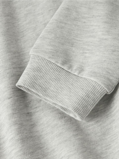 Felpa Name It MILLE SHORT NREG LS SWE O-NECK NOOS Bambina - Grigio