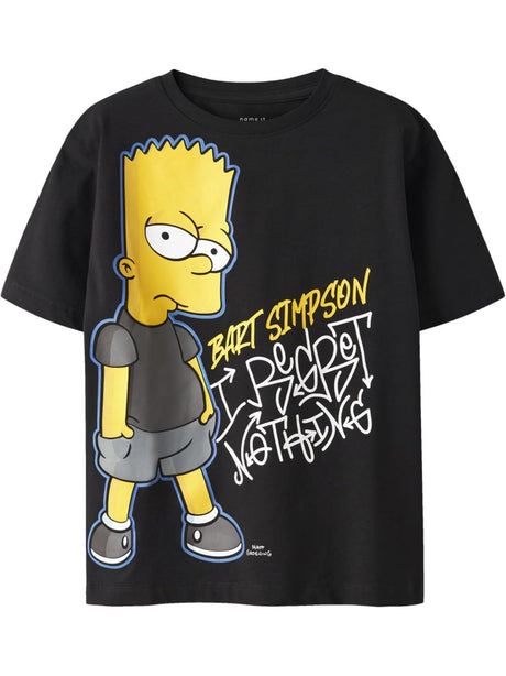 T-shirt Name It JUDA SIMPSONS NREG SS BOX BFU Bambino - Nero