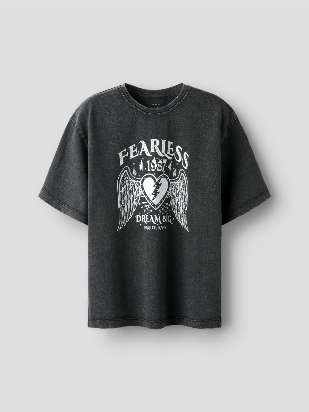 T-shirt Name It BJANTA SS NREG BOX Bambina - Nero