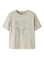 T-shirt Name It BJANTA SS NREG BOX Bambina - Beige