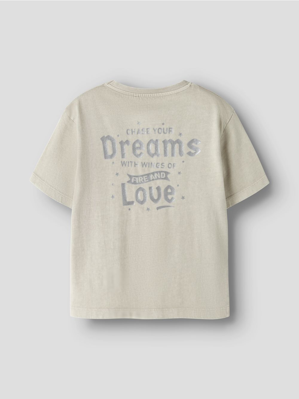 T-shirt Name It BJANTA SS NREG BOX Bambina - Beige