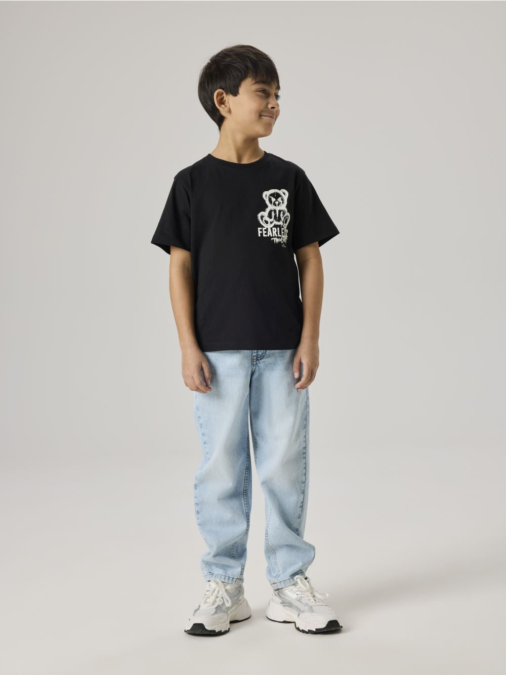 T-shirt Name It DIPO SS NREG BOX Bambino - Nero