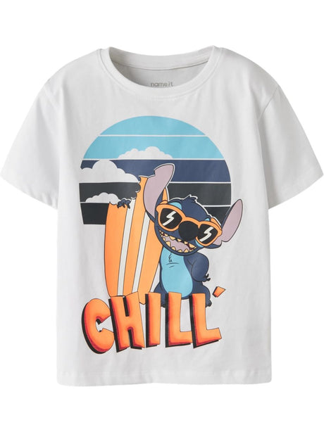T-shirt Name It MAMBA STITCH SS NREG BOX WDI Bambino - Bianco