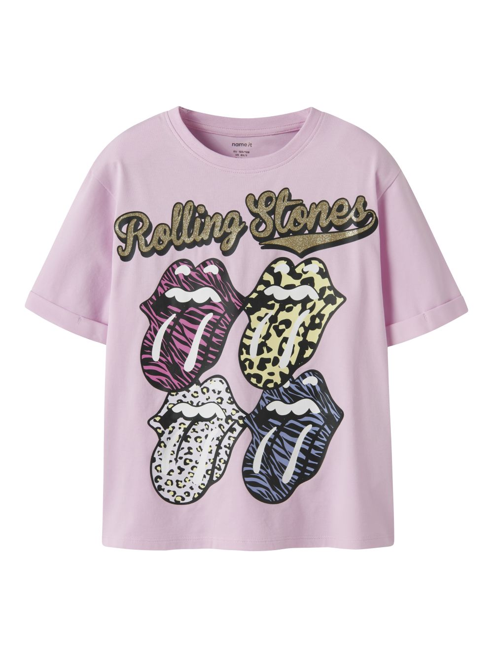 T-shirt Name It FURA ROLLINGS SS NREG BOX UNV Bambina - Rosa