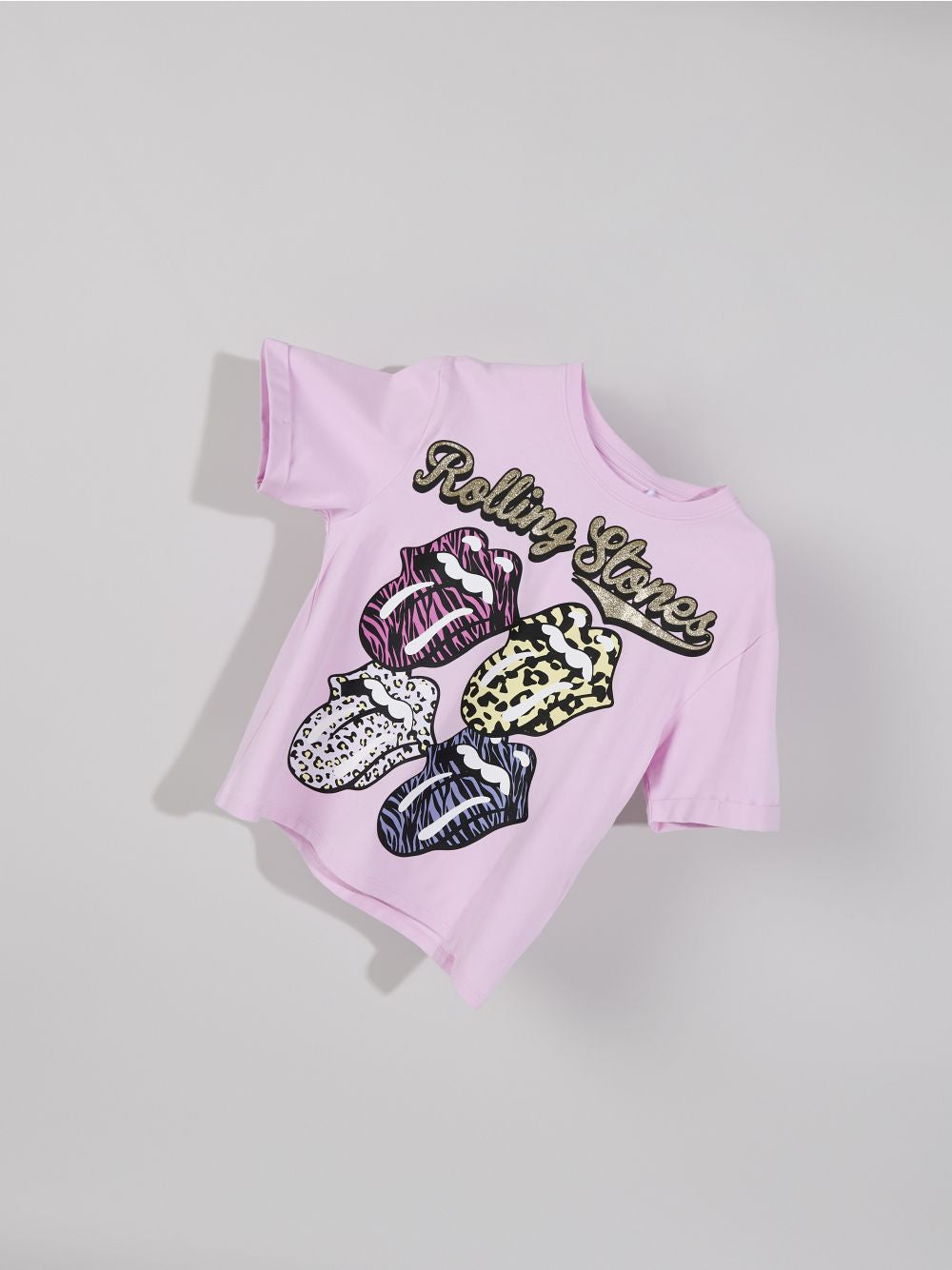 T-shirt Name It FURA ROLLINGS SS NREG BOX UNV Bambina - Rosa