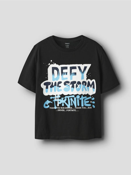 T-shirt Name It MOD FORTNITE SS NREG BOX NOOS BFU Bambino - Nero