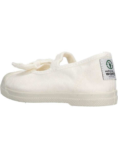Scarpe in Tela Natural World Unisex Bambino - Bianco