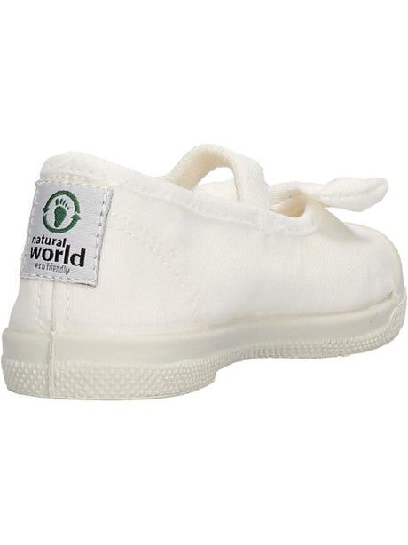 Scarpe in Tela Natural World Unisex Bambino - Bianco