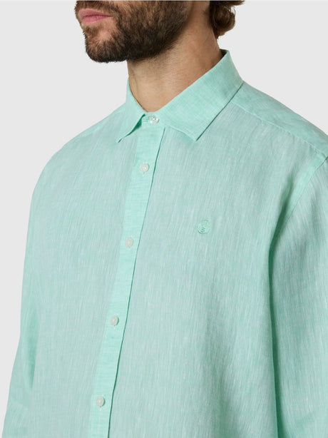 Camicia North Sails di lino a maniche lunghe Uomo - Azzurro