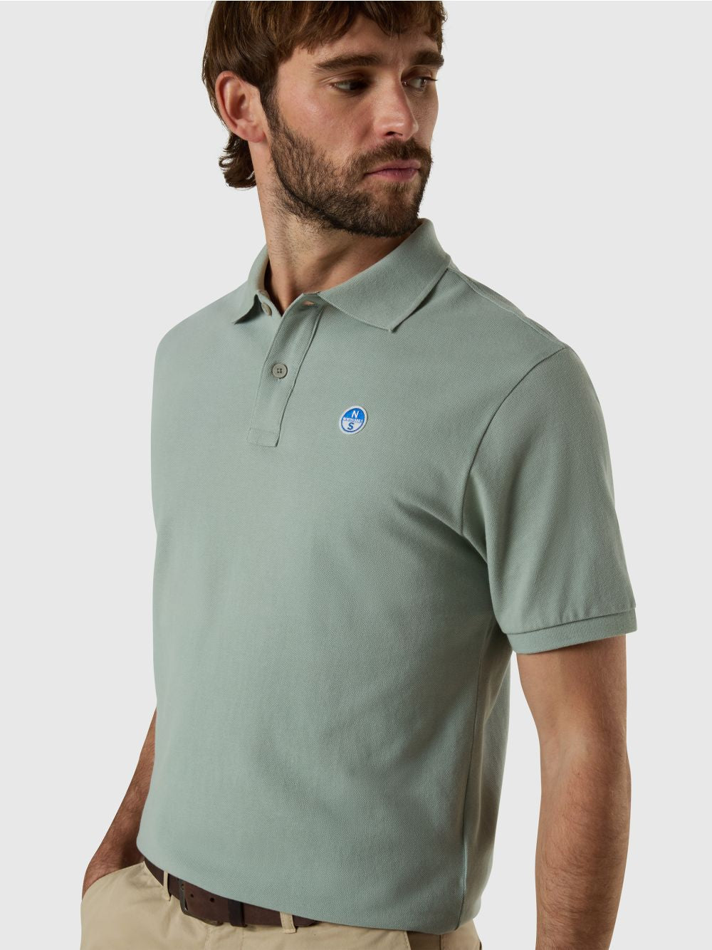 Polo North Sails con patch logo Uomo - Verde