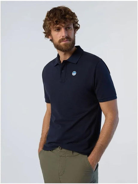 Polo North Sails con patch logo Uomo - Navy