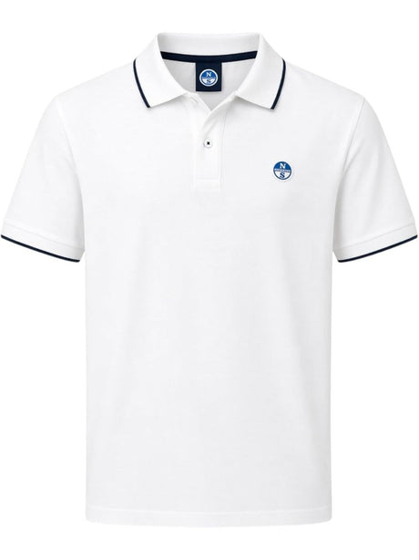 Polo North Sails con bordi a contrasto Uomo - Bianco