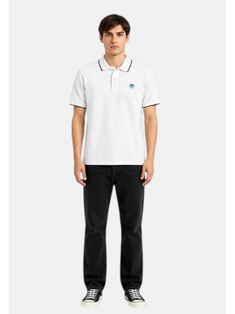 Polo North Sails con bordi a contrasto Uomo - Bianco