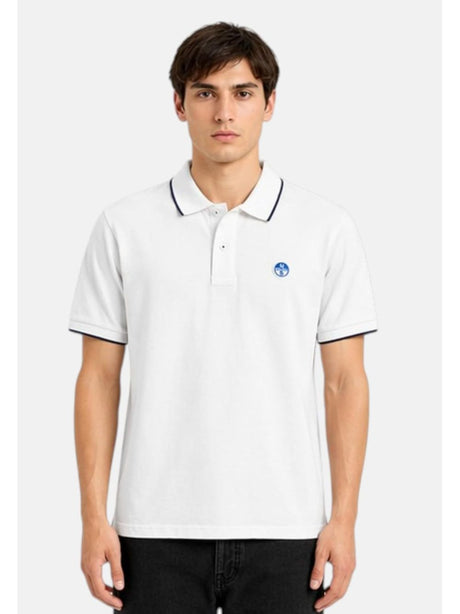 Polo North Sails con bordi a contrasto Uomo - Bianco
