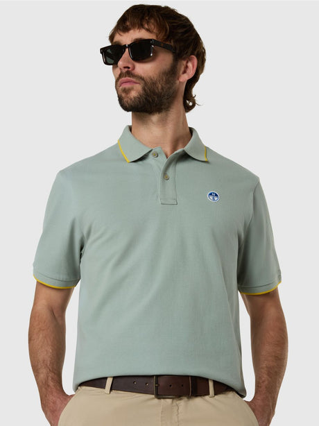 Polo North Sails con bordi a contrasto Uomo - Verde
