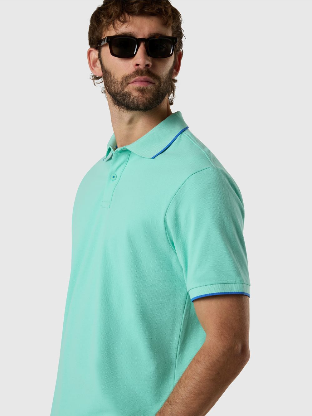 Polo North Sails con bordi a contrasto Uomo - Azzurro