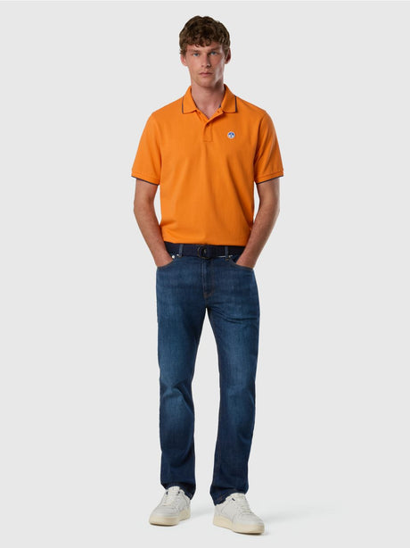 Polo North Sails con bordi a contrasto Uomo - Arancione