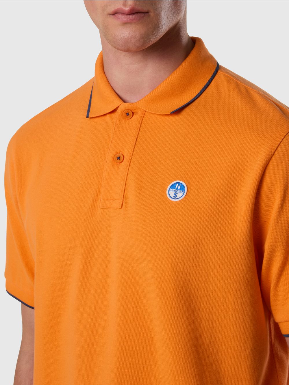 Polo North Sails con bordi a contrasto Uomo - Arancione