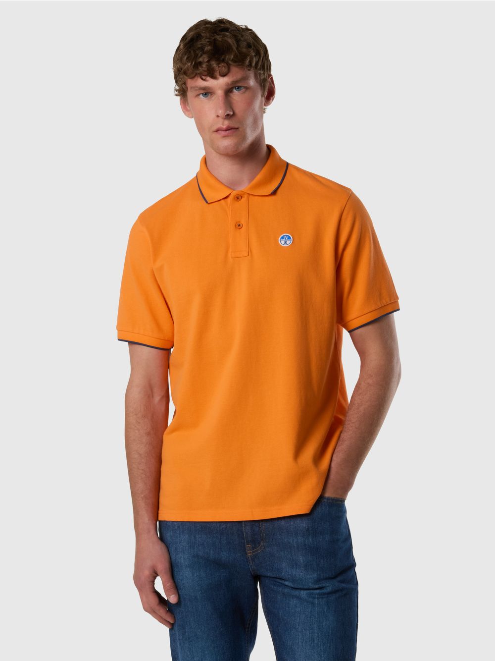 Polo North Sails con bordi a contrasto Uomo - Arancione