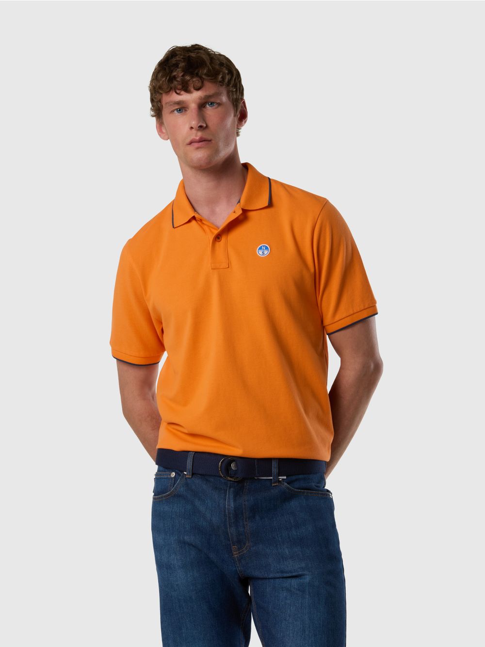Polo North Sails con bordi a contrasto Uomo - Arancione