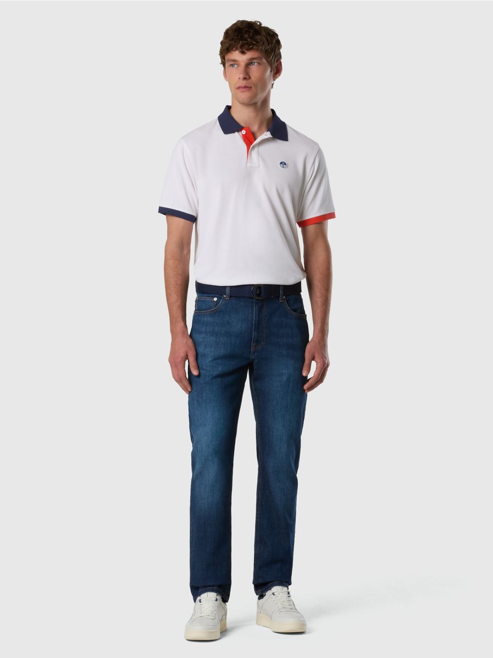 Polo North Sails con dettagli a contrasto Uomo - Bianco