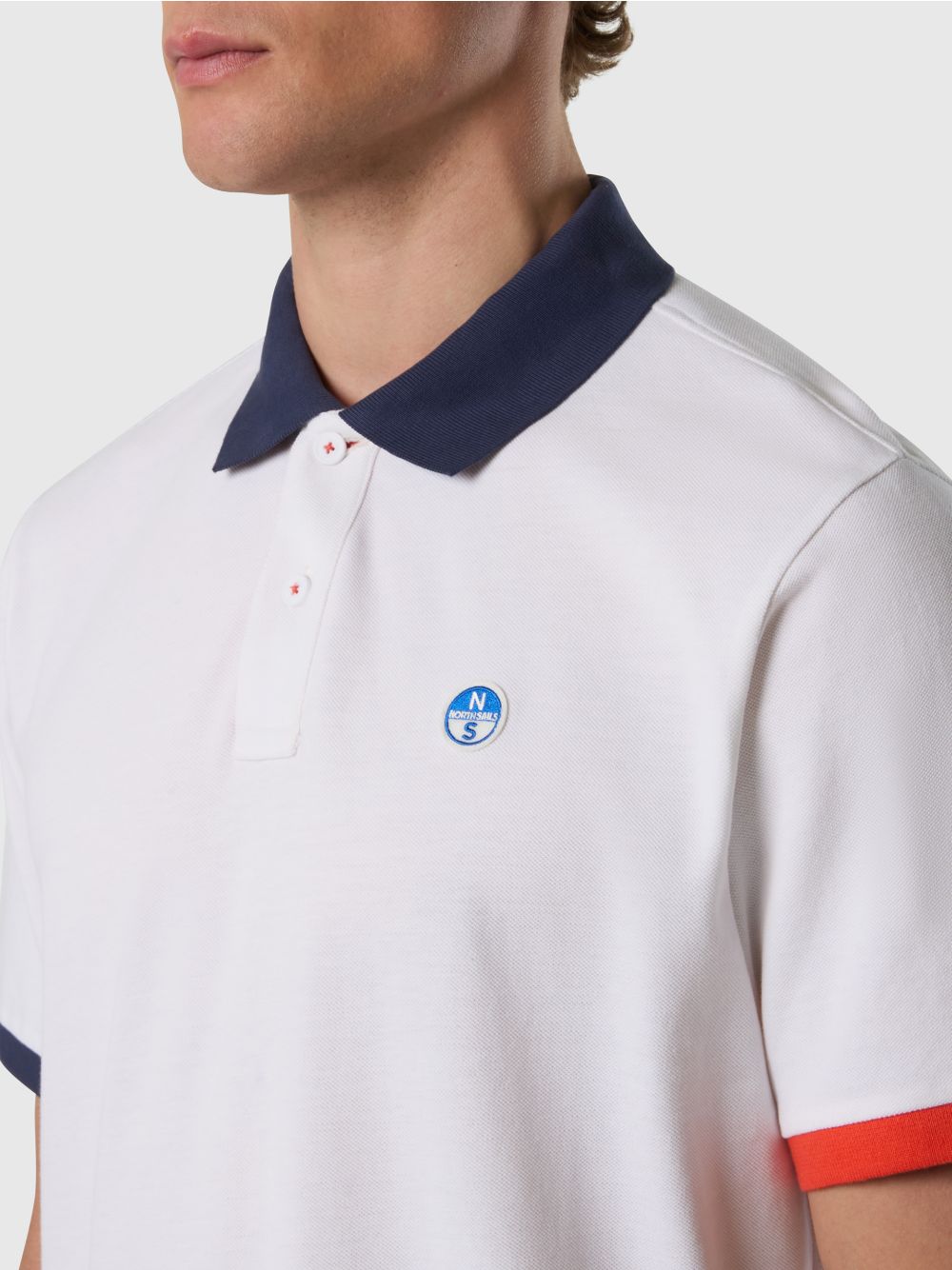 Polo North Sails con dettagli a contrasto Uomo - Bianco