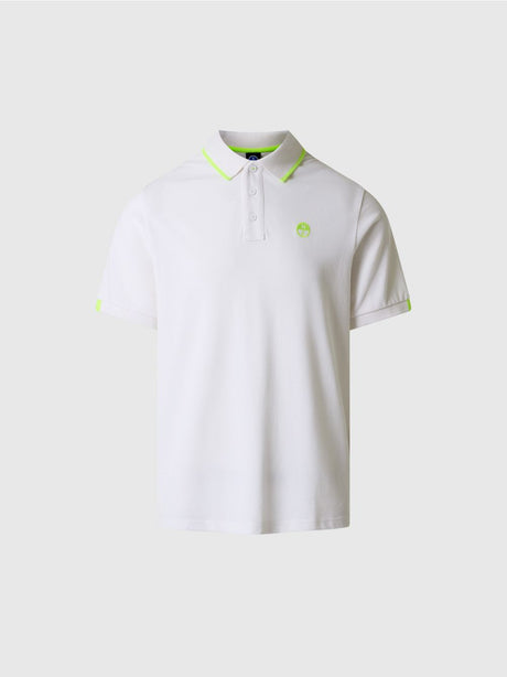 Polo North Sails con dettagli fluo Uomo - Bianco