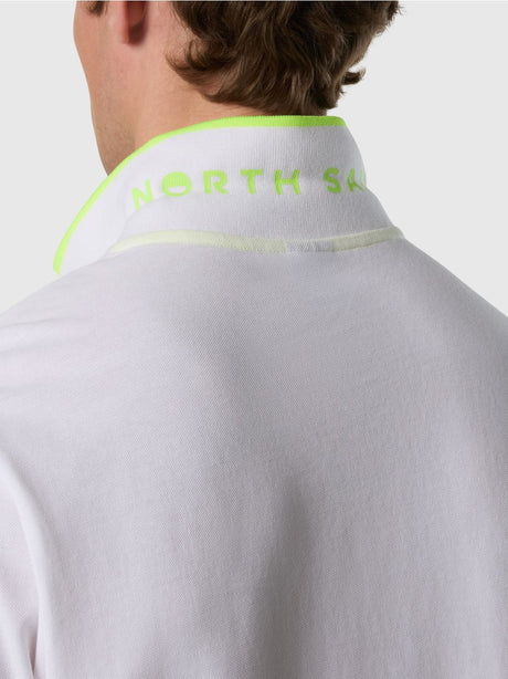 Polo North Sails con dettagli fluo Uomo - Bianco