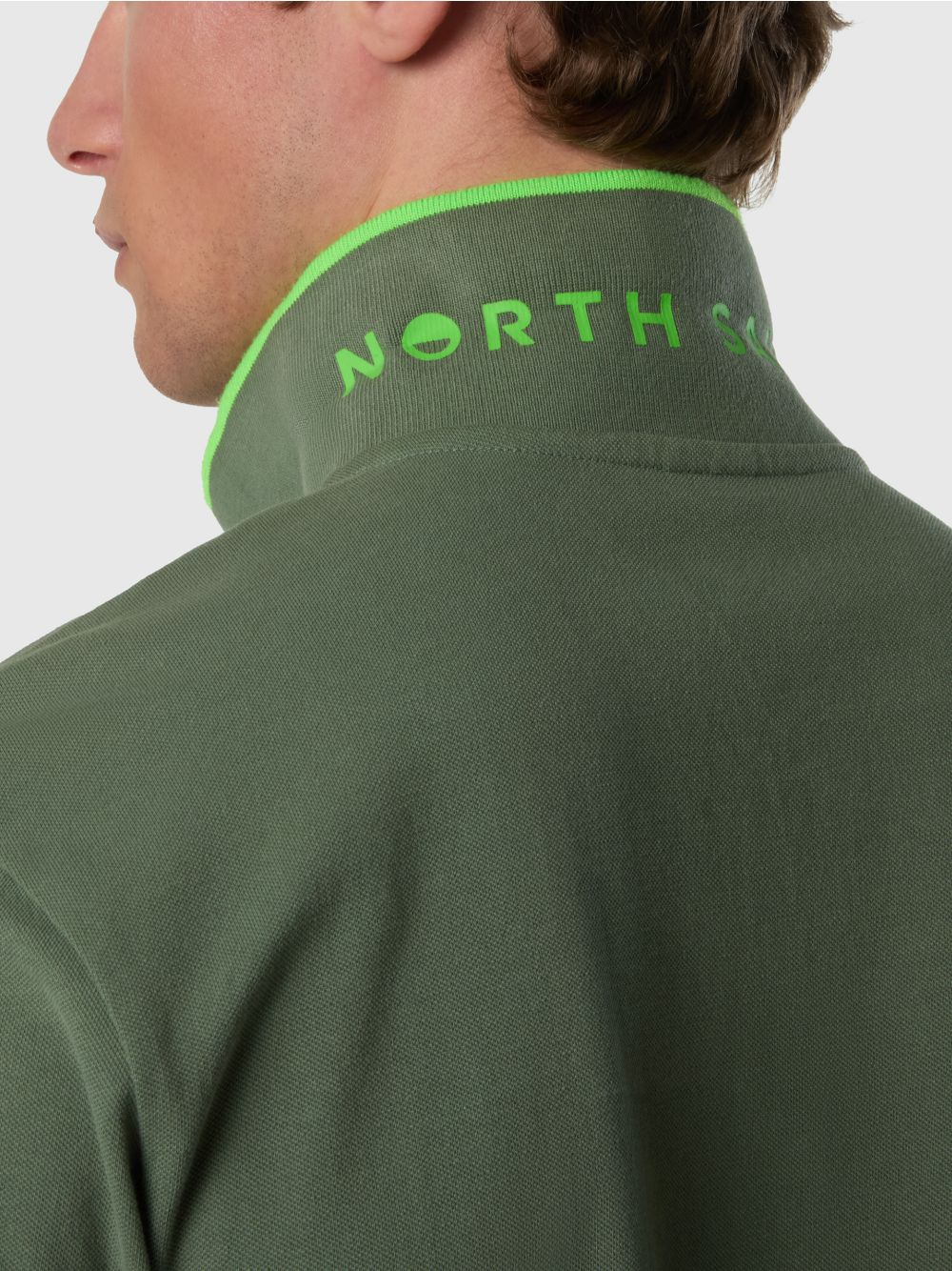 Polo North Sails con dettagli fluo Uomo - Verde