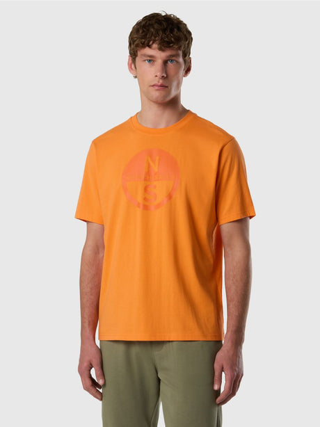 T-shirt North Sails con maxi logo Uomo - Arancione
