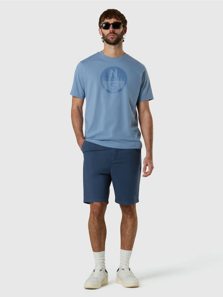 T-shirt North Sails con maxi logo Uomo - Azzurro