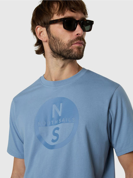 T-shirt North Sails con maxi logo Uomo - Azzurro