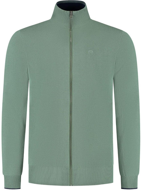 Felpa North Sails con zip e logo tono su tono Uomo - Verde
