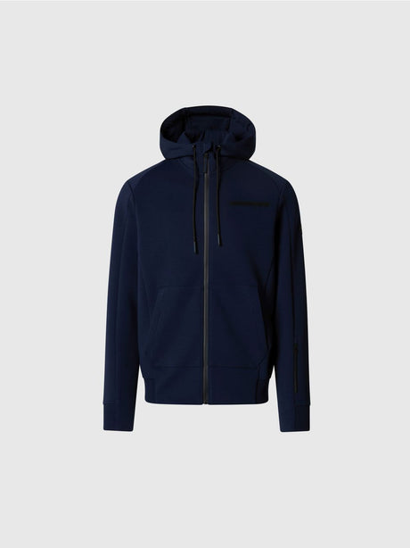 Felpa North Sails hoodie in scuba con zip Uomo - Navy