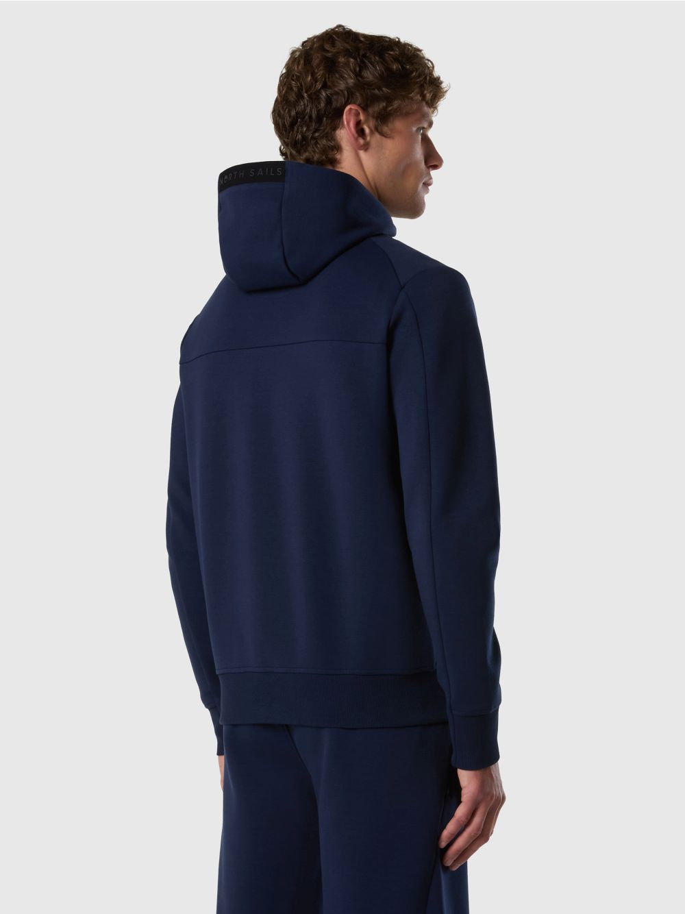 Felpa North Sails hoodie in scuba con zip Uomo - Navy