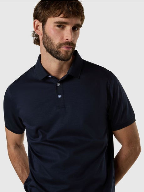 Polo North Sails in jersey di modal Uomo - Navy